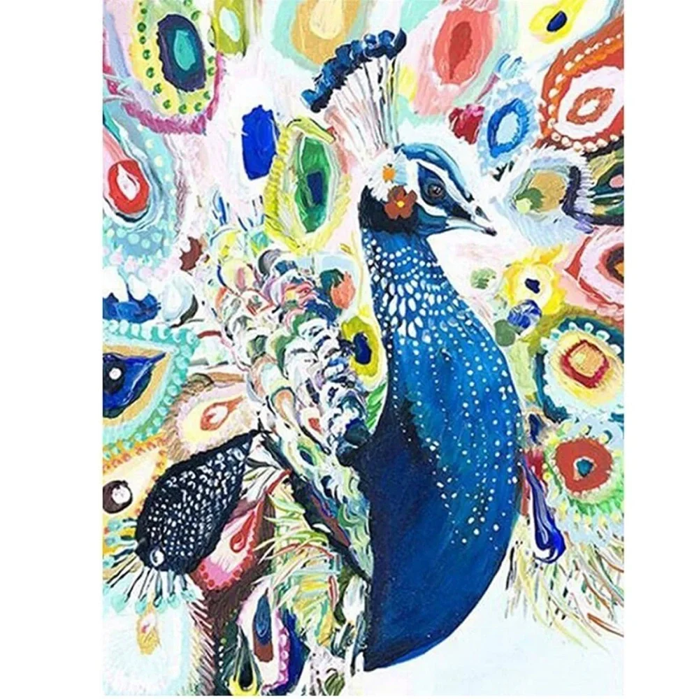 Peacock Diamond Art - FINISHED